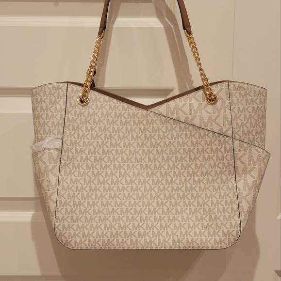 Michael Kors Jet set white large tote bag/travel bag/ shoulder bag NWT - Picture 6 of 10